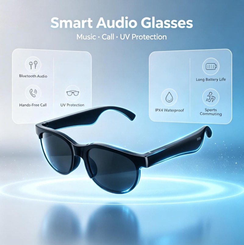 Smart Glasses Lens - Gafas de sol inteligentes con audio,